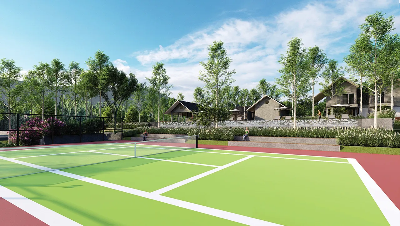 Lapangan tennis clubhouse Raffles Residence Baturraden