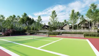Lapangan tennis clubhouse Raffles Residence Baturraden